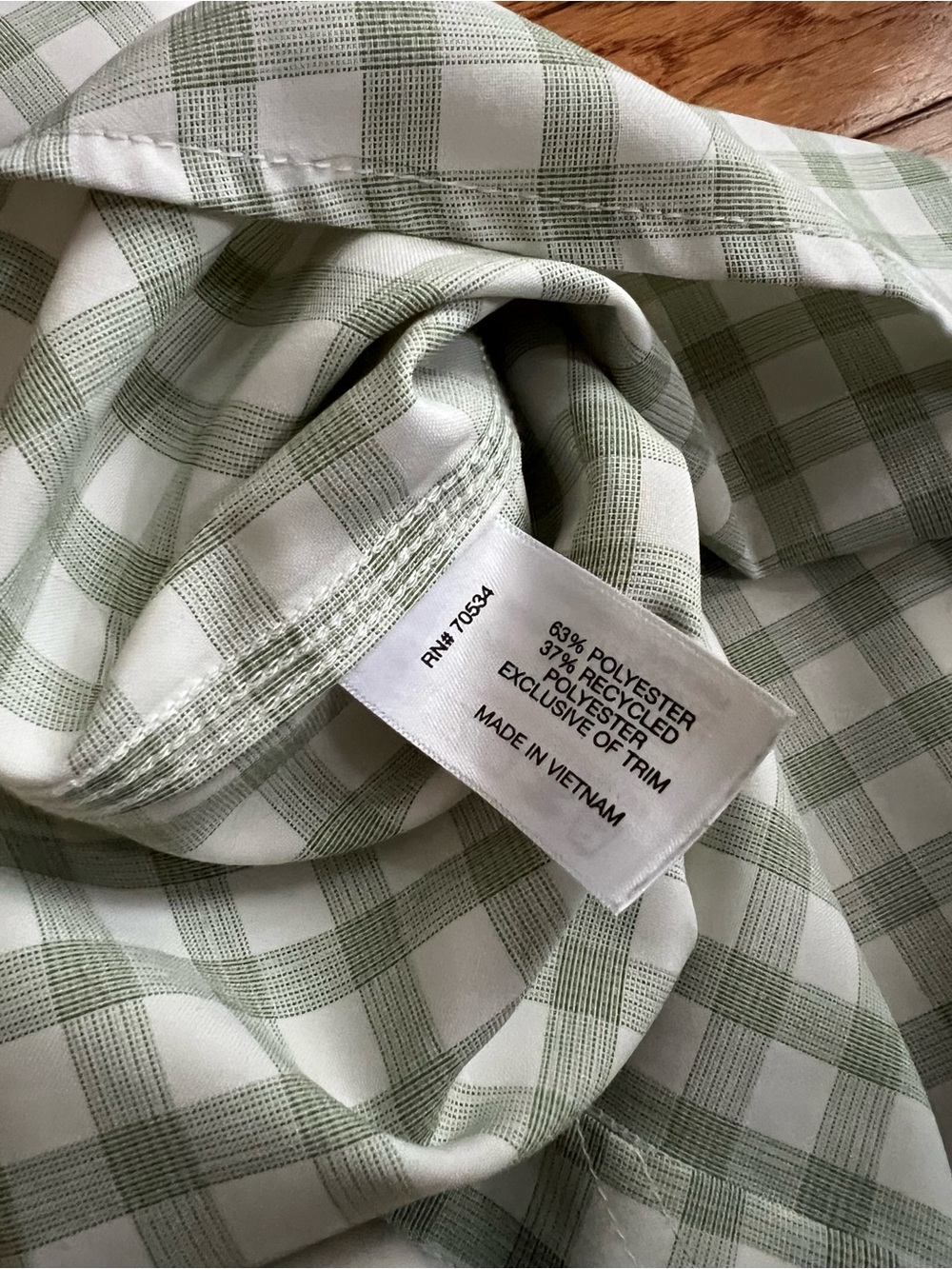 Orvis Light Green Plaid Button-Down Technical Work Shirt - Picture 8 of 11